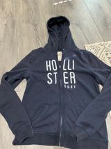 Navy Blue Zip Up Hoodie Photo 0