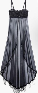 Savage X Fenty Corded Lace And Tulle Maxi Slip Lingerie, S NEW Photo 0