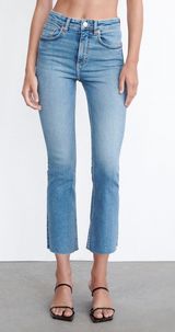 ZARA Cropped Flare Jeans Photo 0