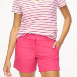 J. Crew 5” Heritage Chino Womens Shorts Vibrant Pink 00 Photo 0