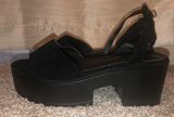 Nasty Gal Black Platform Sandles Photo 0