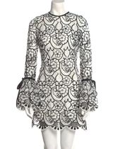 Alexis Ruston Black White Lace Dress Photo 0