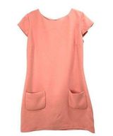 Amanda Uprichard short sleeve sheath mini dress Sz S peach coral Photo 0