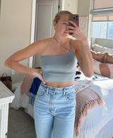 Final Touch Blue Crop Top Photo 0