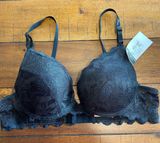 NWT Rue21 Tarea Black Lace Push Up Bra Size 36B Photo 0