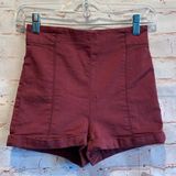 Cooperative Maroon high waisted shorts zip back 0 Photo 0