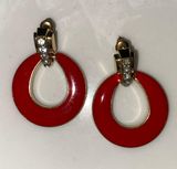 Cato Red Bubble Earrings Photo 0