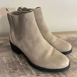 Hush Puppies  Bounce Moyen Leather Boots Booties Beige Tan Women’s 9.5 Pull On Photo 0