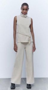 ZARA Cream Set Two-Piece Photo 0
