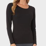 32 Degrees Heat Women’s Black Long Sleeve Scoop Neck Top Size S NEW Photo 0