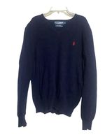 POLO of RALPH LAUREN 100% Lambs Wool Sweater Navy Blue|Italian Yarn Unisex sz M Photo 0