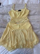 White Fox Yellow Boutique Set Tank and Skirt XS Photo 0