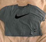 Nike Blue Cropped Loose T Shirt Photo 0