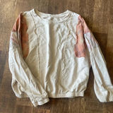 Easel cream patchwork boho lightweight sweatshirt long sleeve Photo 0