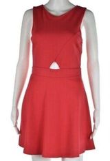Aqua Fit & Flare Cut Out Sleeveless Red Dress | Size Small Photo 0