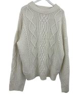 Simply Couture  Fisherman Cable Knit Plus Size Sweater Cream Size 2X Photo 0