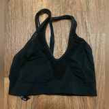 Victoria’s Secret Sport Sports Bra M Medium Black Mesh Racerback Bust 32” S Photo 0
