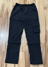 Outdoor Voices Women's XS RecTrek Zip-Off Pants Nylon Belted Cargo Hiking Black Photo 0