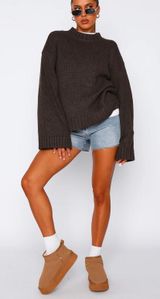 Winter’s Chill Knit Sweater Chocolate Photo 0