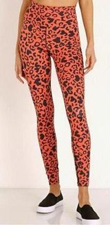 NEW‎ BEACH RIOT Piper Leggings Love Red Leopard X-Small NWOT Photo 0