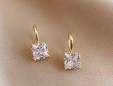 Women's CZ Cubic Zirconia Diamond Dangle Drop Hook Earrings Gold Photo 0