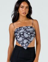 Princess Polly Silk Bandana Top Photo 0