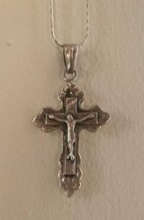 Stainless Steel Cross Necklace Silver Photo 0