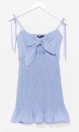 Nasty Gal Tie Front Ruched Dress Photo 0