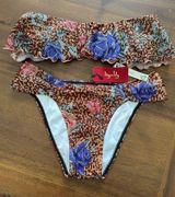 Tigerlily Bikini in Geometric Floral Tile Print Photo 0