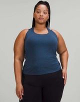 Lululemon Swiftly Tech Tank 2.0 Race Length Distorted Noise Mineral Blue Photo 0