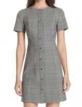 Theory  Easy Plaid Snap Shift Dress Photo 0