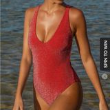 Berlook Red Lurex Cross Back One Photo 0