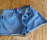 jean shorts 8 button-fly high rise Photo 0