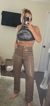 Aritzia Tan Leather  Pant Photo 0