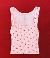 SKIMS cotton rib tank in cherry print size XS Photo 0