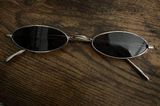 Urban Outfitters 90s Ultra Slim Oval Gold Sunglasses Photo 0
