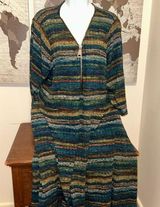 Sami & Jo  Plus Size 3x Dress with Half Zip up front Hunter Green Photo 0