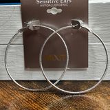 Mixit  Silver Hoop Earrings for Sensitive Ears Photo 0