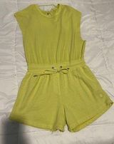 Movement Neon Green Open Back Romper Sz L Photo 0