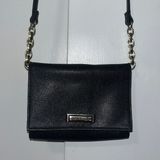 Crossbody Bag Flap Purse Pebbled Vegan Leather w Chainlink Strap Detail Photo 0