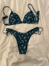 Hollister Teal Floral Bikini Photo 0