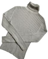 Q&A Vintage cotton ribbed turtleneck sweater Photo 0