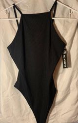 SheIn Black Halter Bodysuit Photo 0