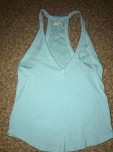 Silence + Noise Baby Blue Crop Top  Photo 0