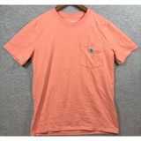 Carhartt Womens Loose Fit Pocket T-Shirt Peach M Cotton Blend Photo 0