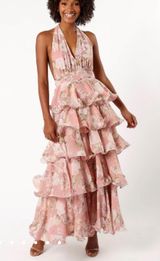 Petal & pup Tiered Ruffle Dress Pink Photo 0