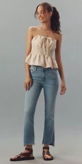 MOTHER Denim The Insider Crop Step Fray Jeans in Limited Edition Photo 0