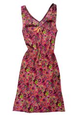Vintage floral retro funky midi dress Small Photo 0