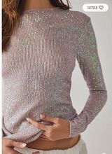 Free People NWT Intimately  Gold RushLong Sleeve - Champagne Float Photo 0
