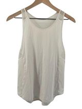 Lululemon Women 8 Sculp Tank II White Athleisure Running Tank Top Mesh *READ Photo 0